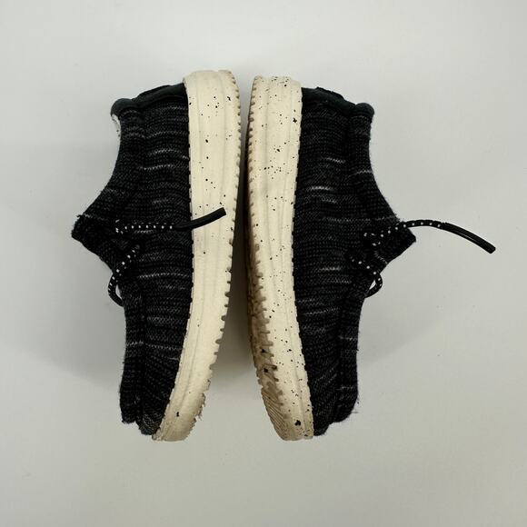 Hey Dude Wally Toddler Stretch Black White Slip On Lightweight Sneaker K7 - Picture 6 of 11